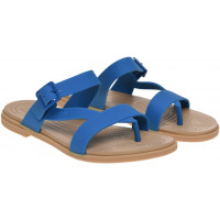 Женские Шлепанцы Crocs женские Tulum Toe Sandal 206108-4KK W7 37-38 23.8 см голубые