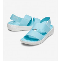 Сандалии женские Crocs Literide 206081-4K W7 37-38 stretch flip 23.8 см голубые