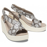 Босоножки Crocs Brooklyn High Wedge 206222-93T 37-38 W7 23.8 бежевые