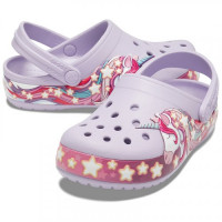 Крокси Сабо Crocs для дівчаток Unicorn 27-28 C10 16.6 см лавандові